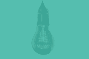 a light bulb with the word mentoring spelled insde
